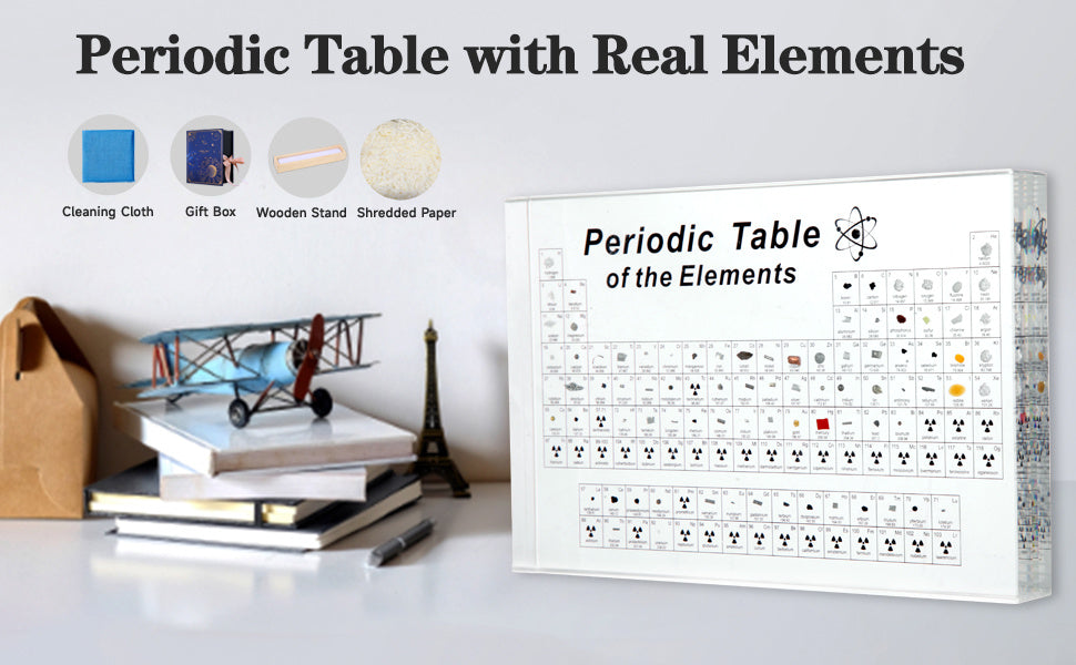 Periodic Table With 83 Kinds Of Real Elements Inside for Boss/Work