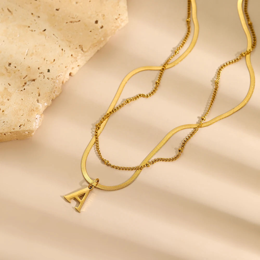 Hip Hop 18K Gold Plated Stainless Steel Flat Snake for Mom