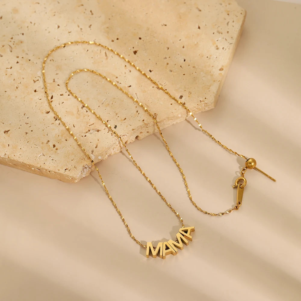 Hip Hop 18K Gold Plated Stainless Steel Flat Snake for Mom