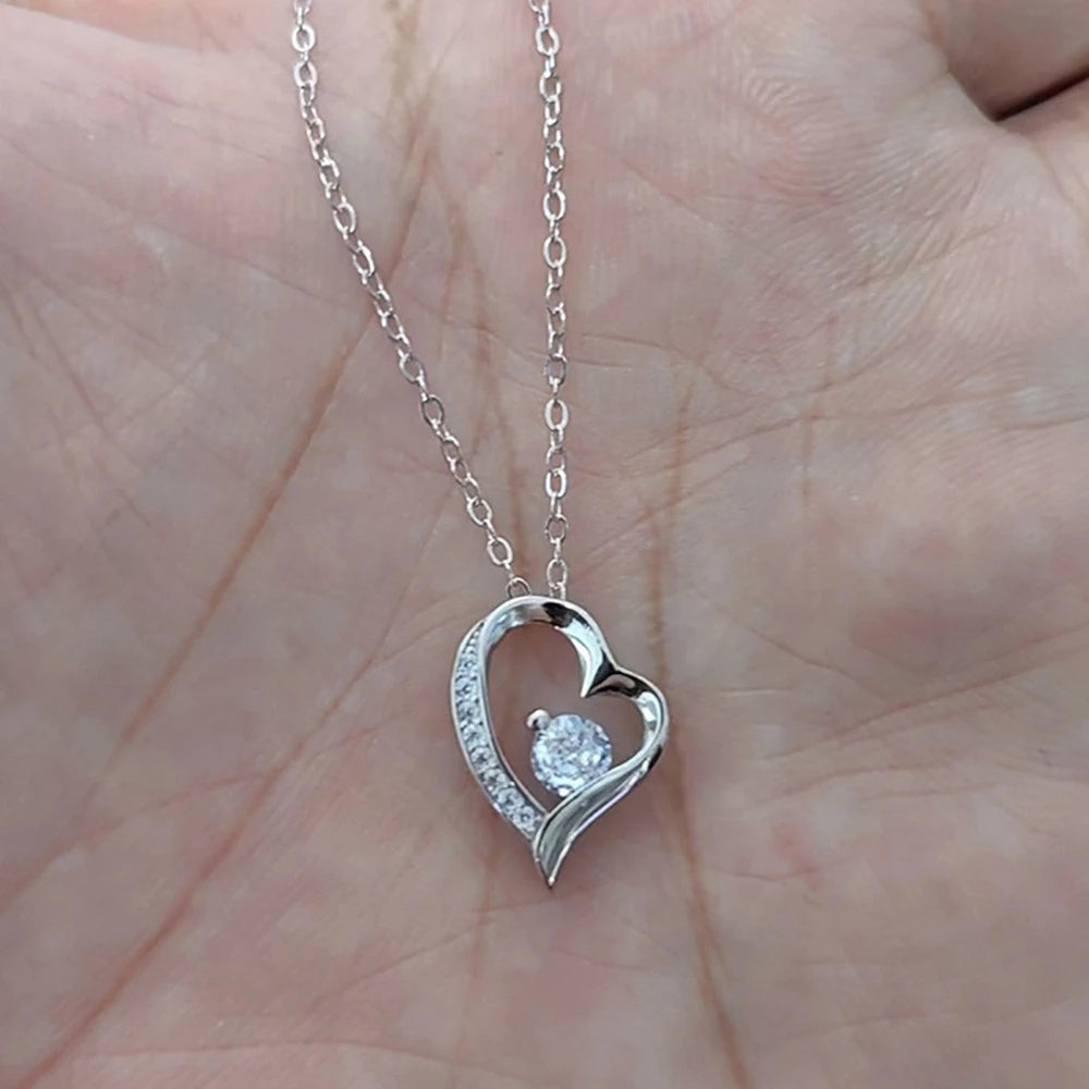 Rose Flower With Necklace For Mom
