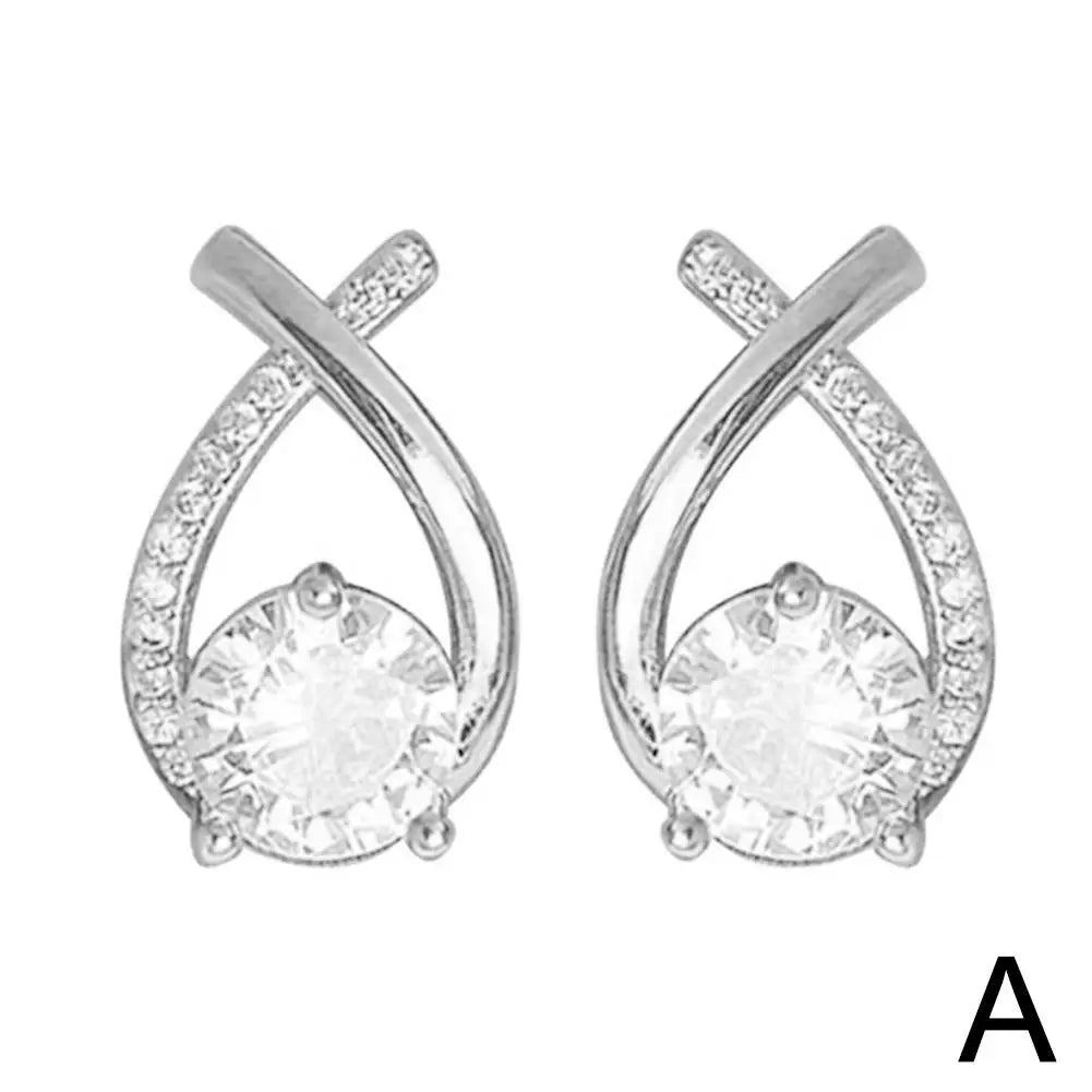 Fashion Cross Stud Earrings For Women Girls