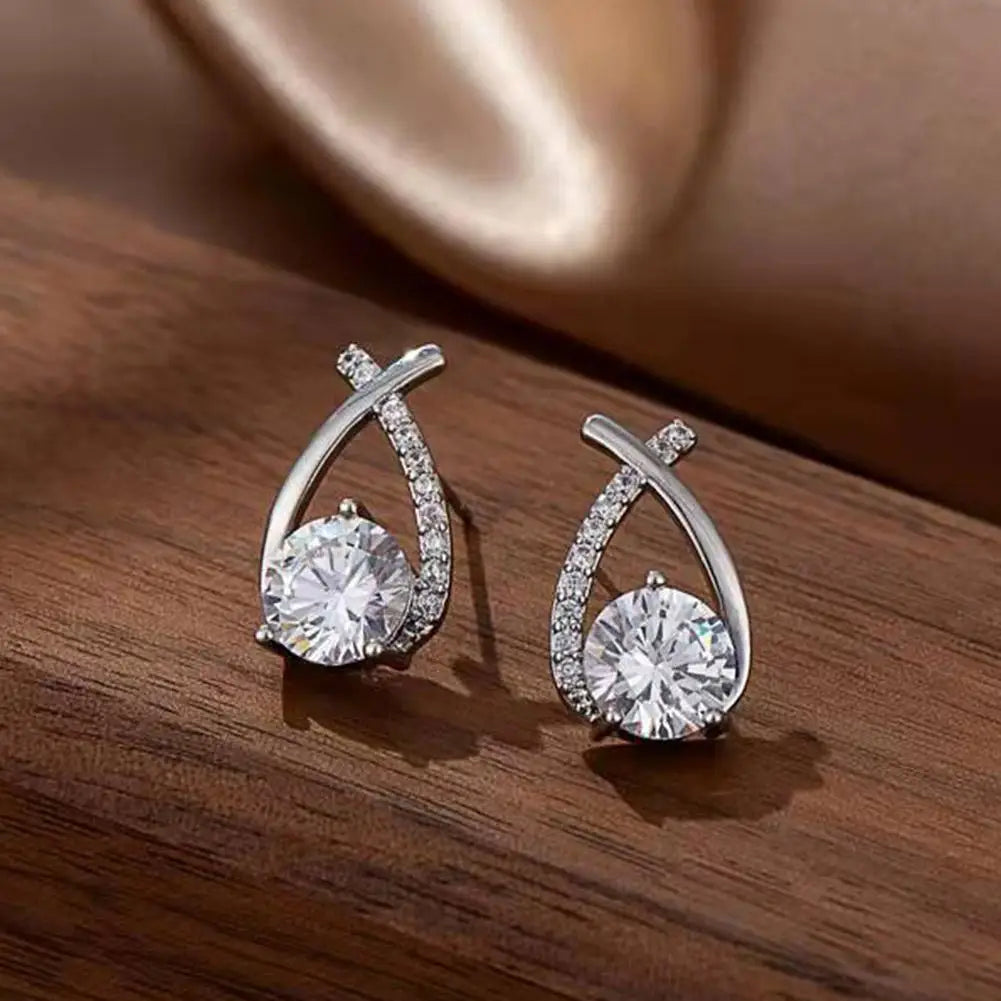 Fashion Cross Stud Earrings For Women Girls
