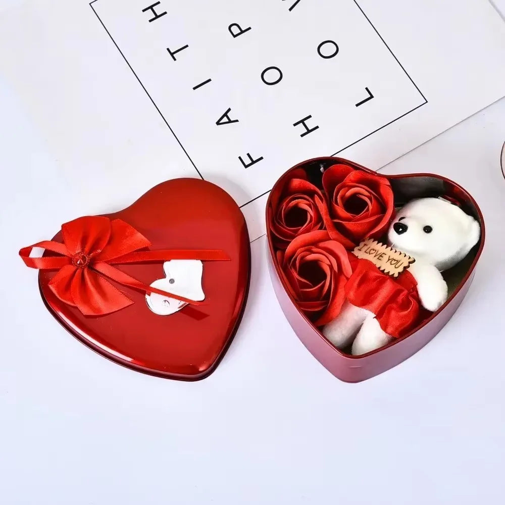 Valentine's Day Bear Rose Gift Box