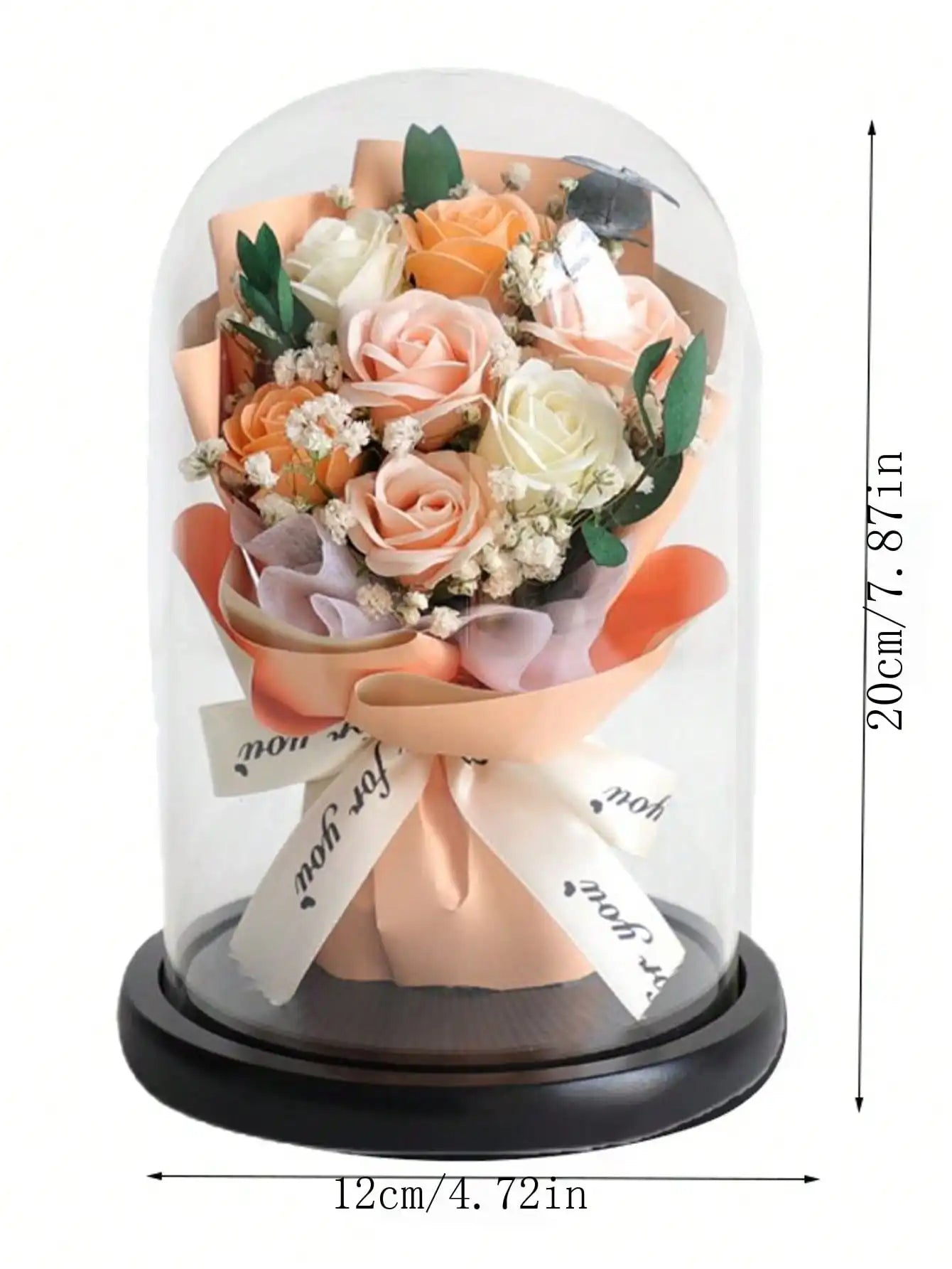 Real Rose in Glass Dome for Lovers