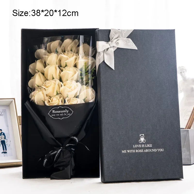 Artificial Soap Flower Rose Gift Box for Mom