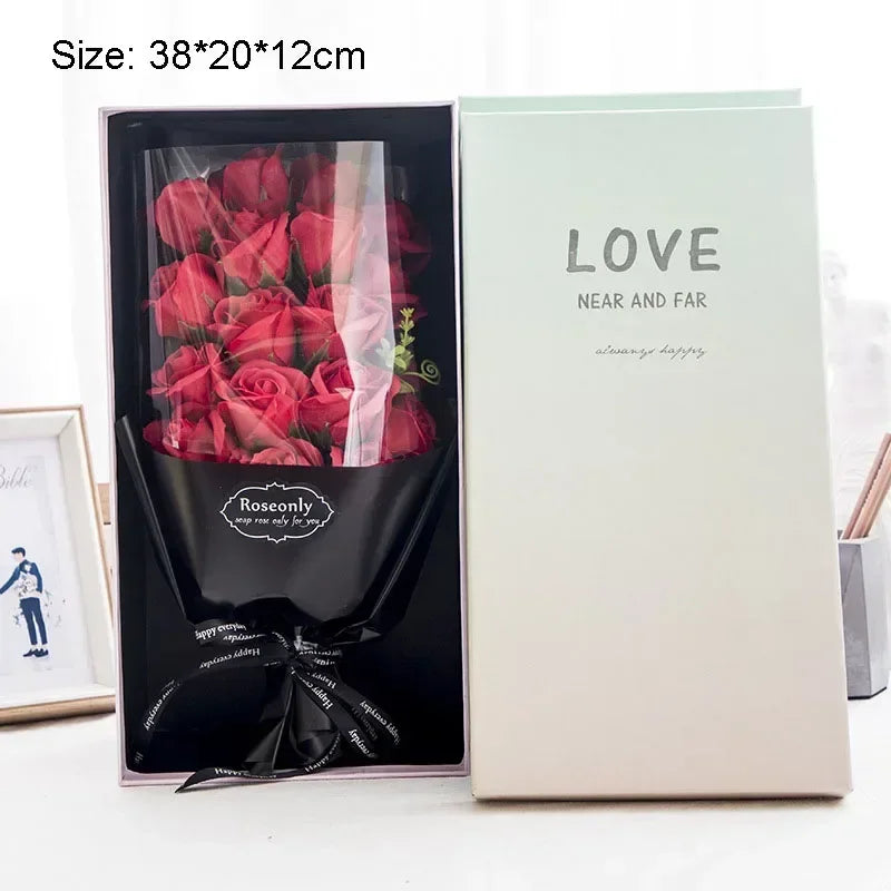 Artificial Soap Flower Rose Gift Box for Mom