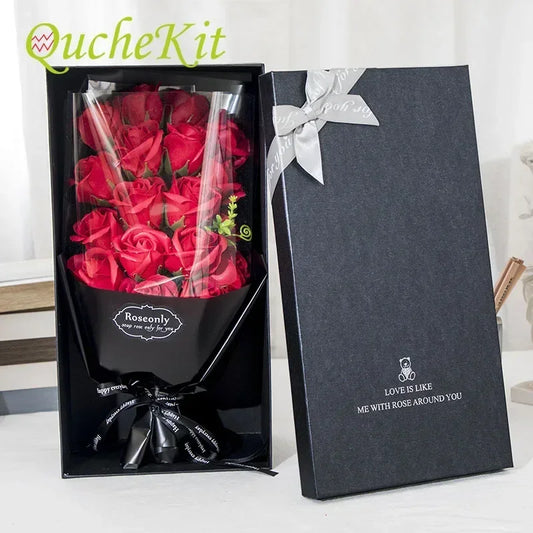 Artificial Soap Flower Rose Gift Box for Mom