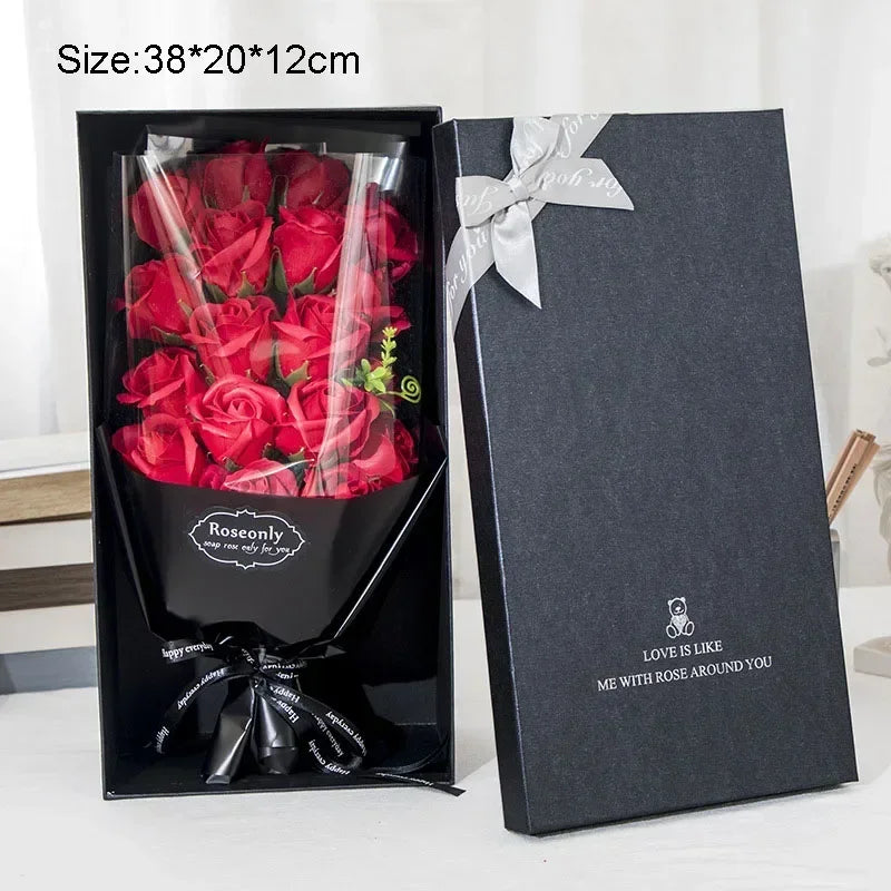 Artificial Soap Flower Rose Gift Box for Mom