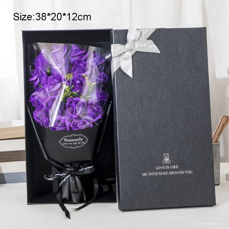 Artificial Soap Flower Rose Gift Box for Mom