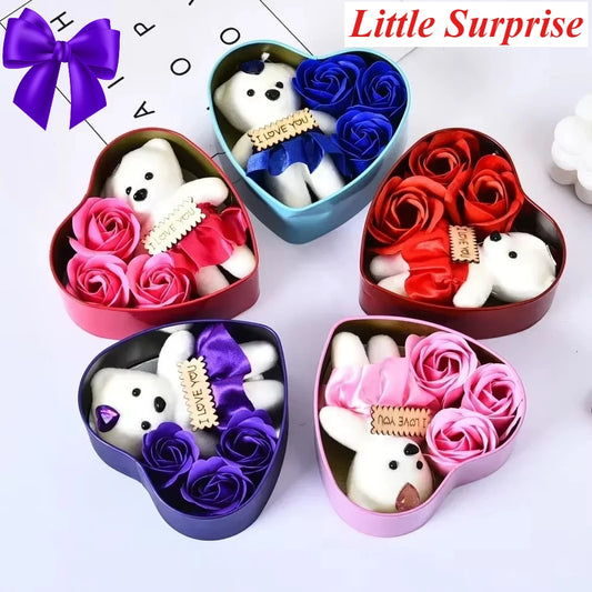 Valentine's Day Bear Rose Gift Box