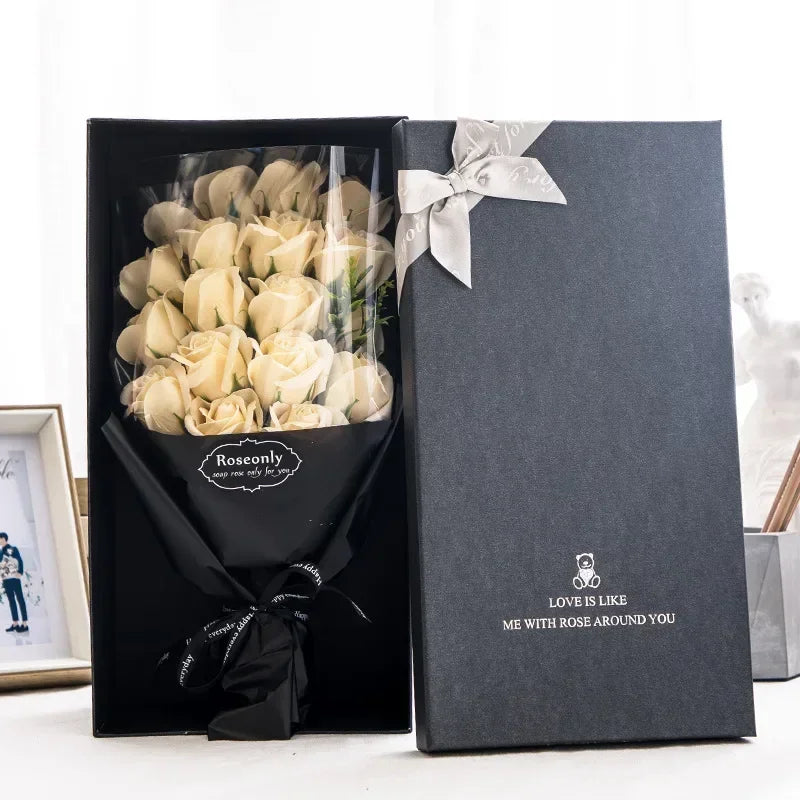 Artificial Soap Flower Rose Gift Box for Mom