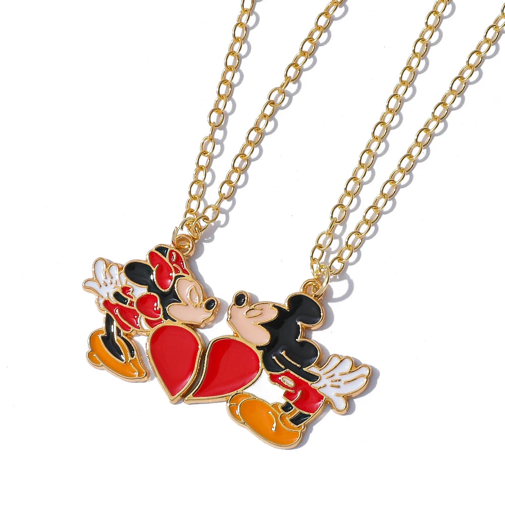 Disney-Stitch Heart Necklace for Lovers