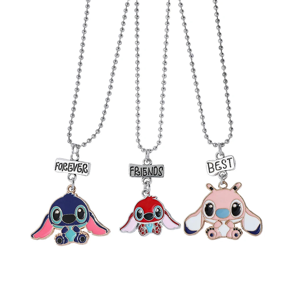 Disney-Stitch Heart Necklace for Lovers