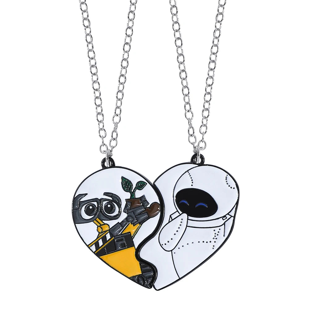 Disney-Stitch Heart Necklace for Lovers