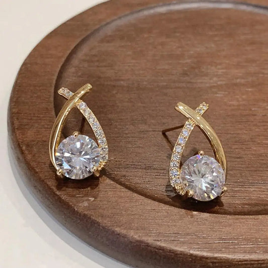 Fashion Cross Stud Earrings For Women Girls